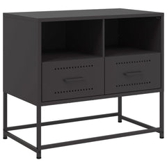 vidaXL TV Cabinet Black 68x39x60.5 cm Steel 2