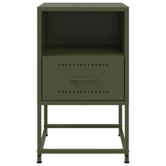 vidaXL Bedside Cabinet Olive Green 36x39x60.5 cm Steel 6