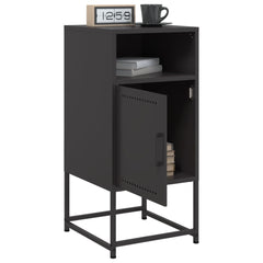 vidaXL Bedside Cabinets 2 pcs Black 36x39x78 cm Steel 3