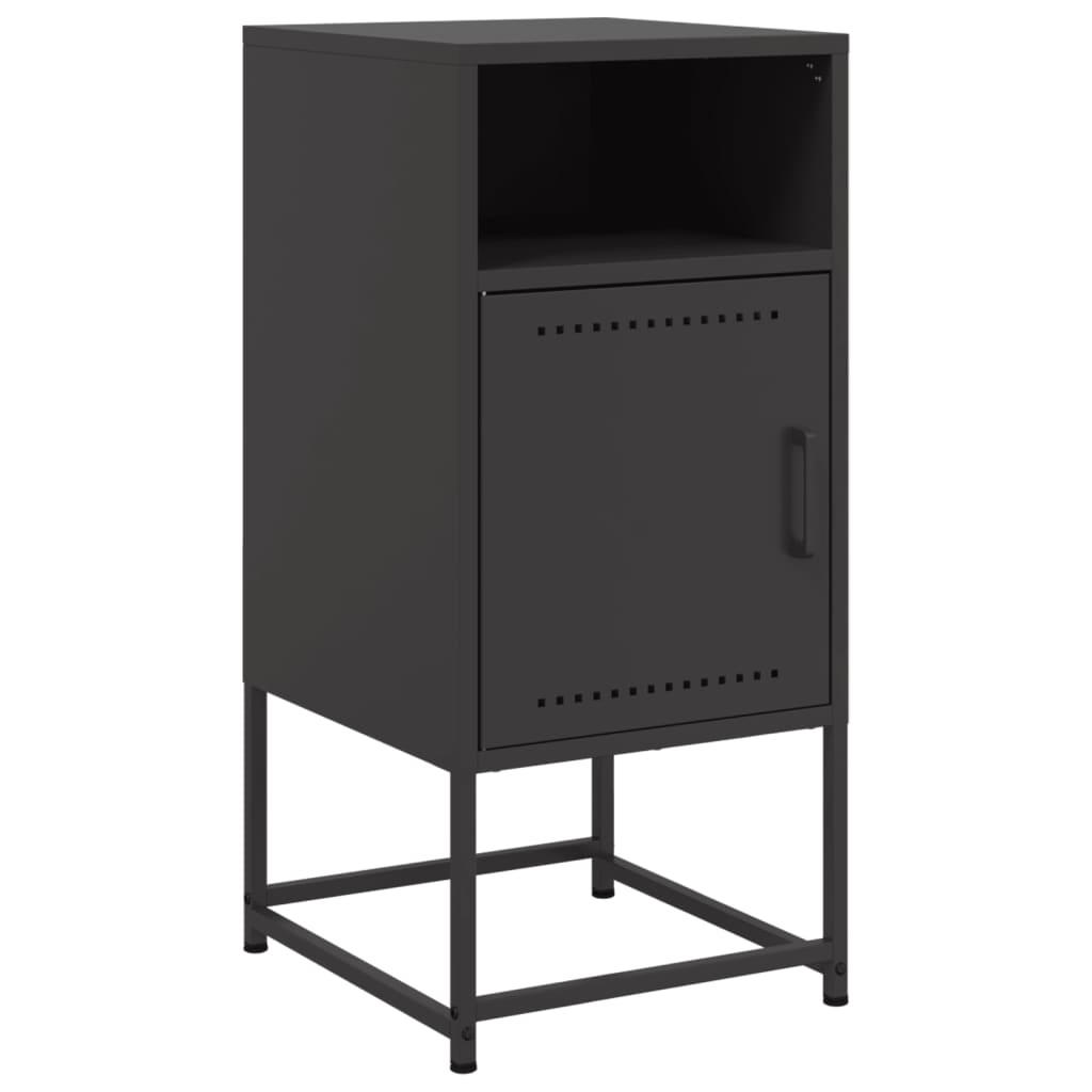 vidaXL Bedside Cabinets 2 pcs Black 36x39x78 cm Steel 5