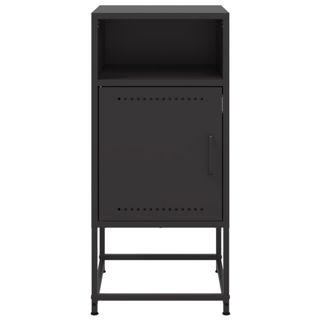 vidaXL Bedside Cabinets 2 pcs Black 36x39x78 cm Steel 6