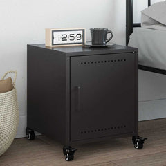 Bedside Cabinets 36x39x43,5 cm Steel Black