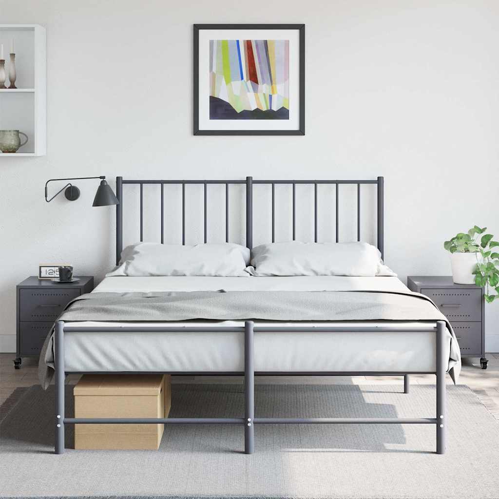 vidaXL Bedside Cabinets 2 pcs Anthracite 36x39x43.5 cm Steel 3