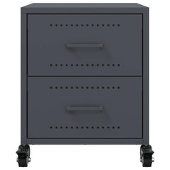 vidaXL Bedside Cabinets 2 pcs Anthracite 36x39x43.5 cm Steel 5