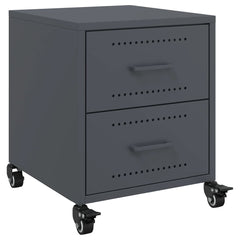 vidaXL Bedside Cabinets 2 pcs Anthracite 36x39x43.5 cm Steel 6
