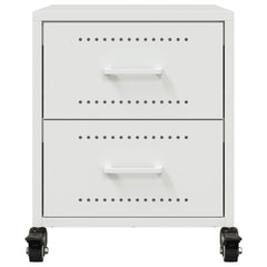 vidaXL Bedside Cabinets 2 pcs White 36x39x43.5 cm Steel 4