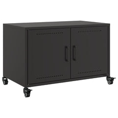 vidaXL TV Cabinet Black 68x39x43.5 cm Steel 2