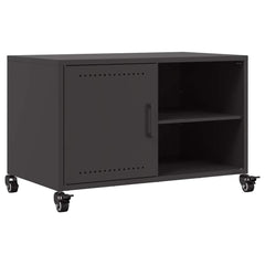 vidaXL TV Cabinet Black 68x39x43.5 cm Steel 2