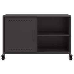 vidaXL TV Cabinet Black 68x39x43.5 cm Steel 6