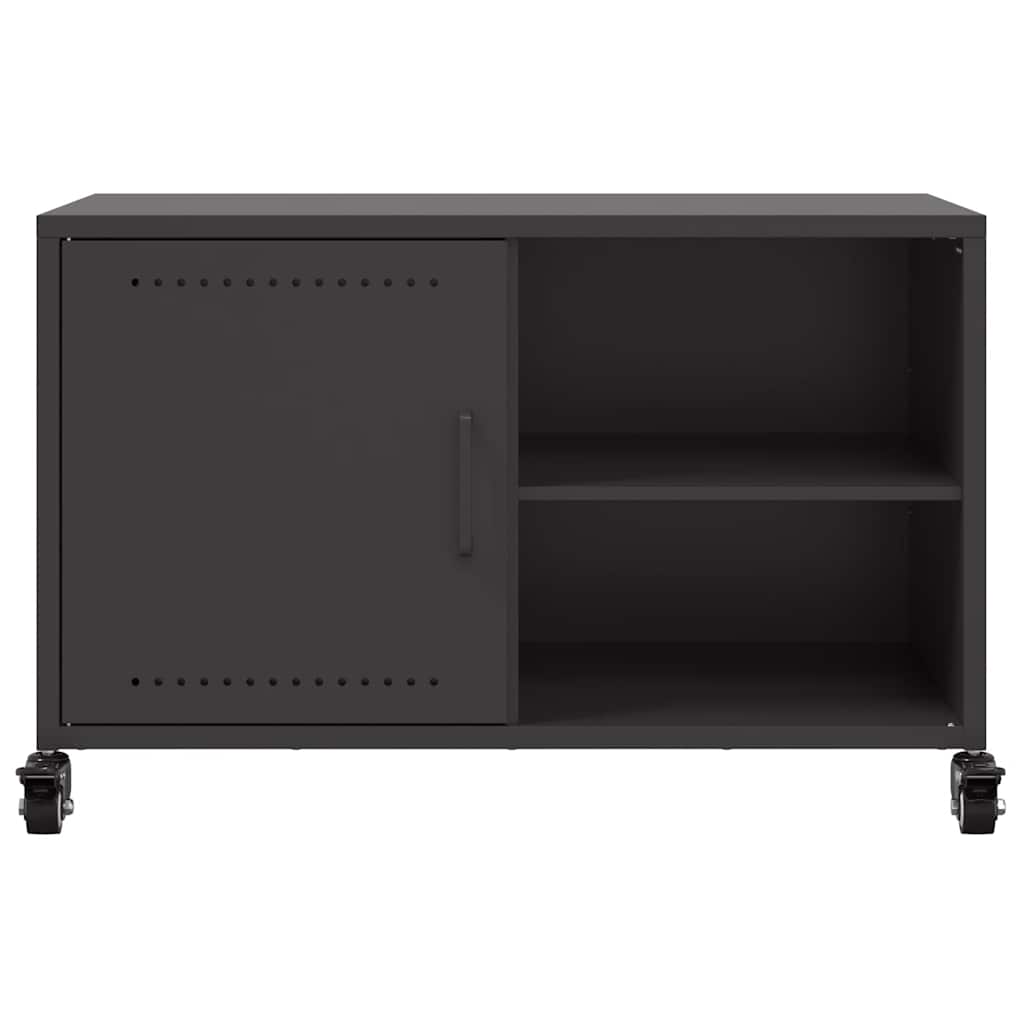 vidaXL TV Cabinet Black 68x39x43.5 cm Steel 6