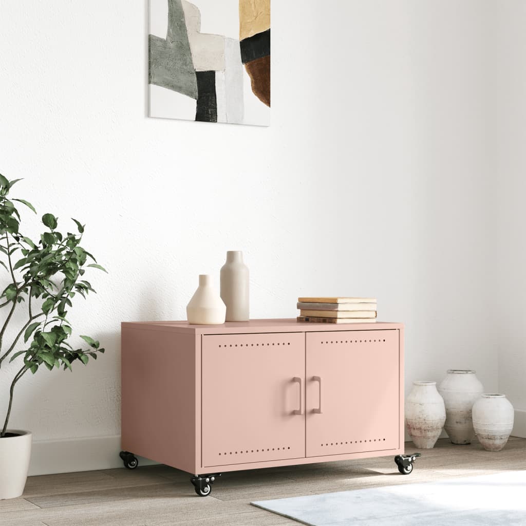 vidaXL Coffee Table Pink 68x50x43,5 cm Steel 3