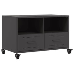 vidaXL TV Cabinet Black 68x39x43.5 cm Steel 2