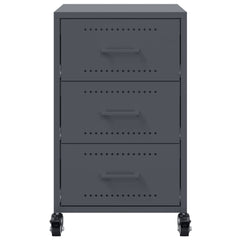 vidaXL Bedside Cabinet Anthracite 36x39x59 cm Steel 6