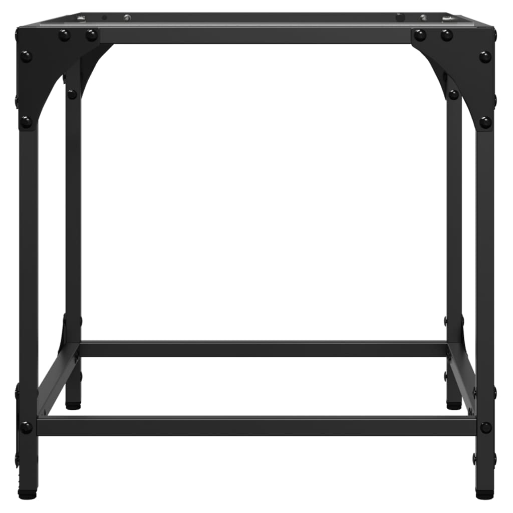 vidaXL Coffee Tables with Transparent Glass Top 2 pcs 40x40x40 cm Steel 5