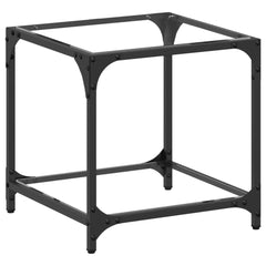 vidaXL Coffee Table with Transparent Glass Top 40x40x40 cm Steel 2