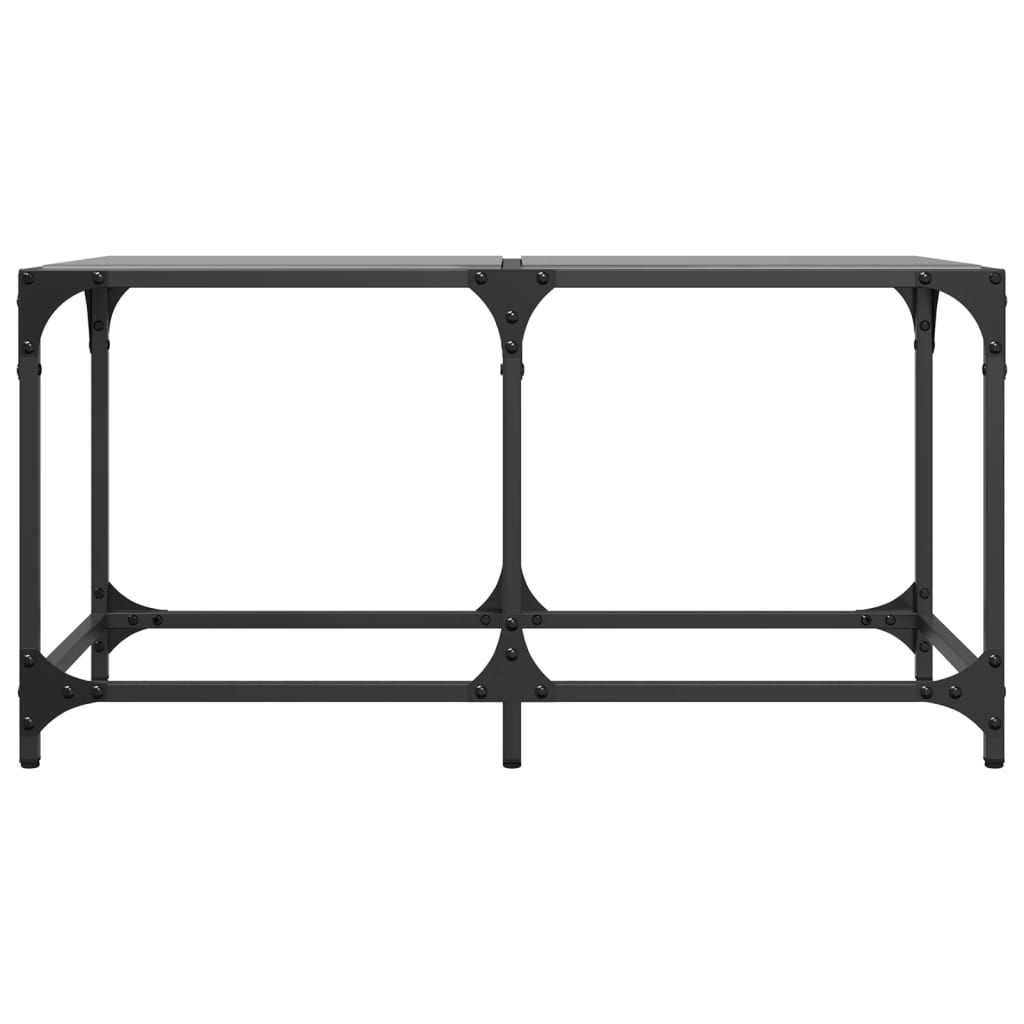 vidaXL Coffee Table with Black Glass Top 78.5x40x40 cm Steel 4