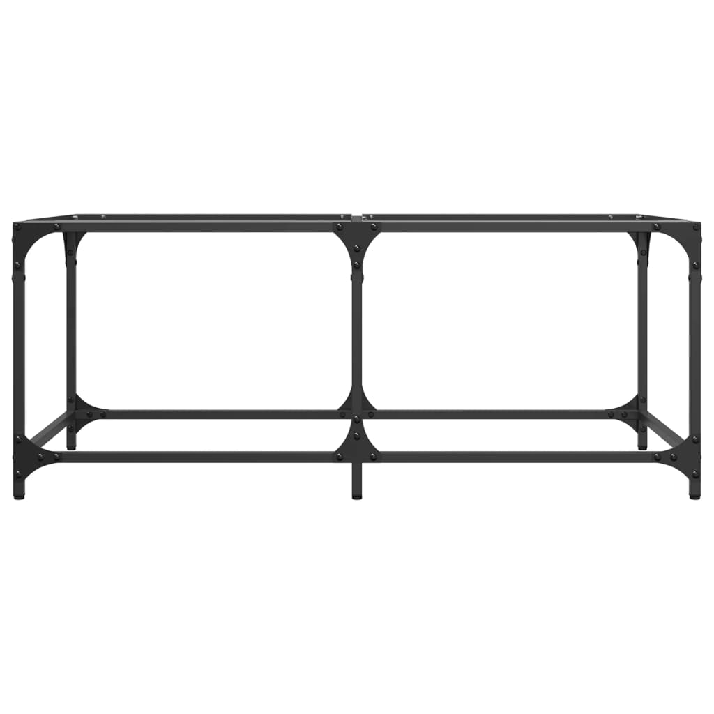 vidaXL Coffee Table with Transparent Glass Top 98.5x50x40 cm Steel 4