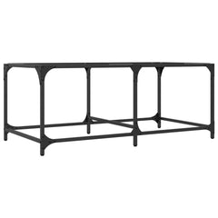 vidaXL Coffee Table with Transparent Glass Top 98.5x50x40 cm Steel 6