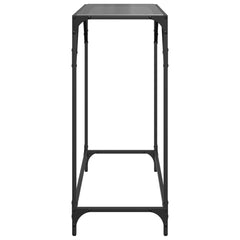 vidaXL Console Table with Black Glass Top 80x35x81 cm Steel 5