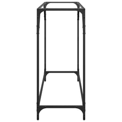 vidaXL Console Table with Transparent Glass Top 98x35x81 cm Steel 5
