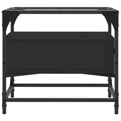 vidaXL Coffee Table with Glass Top Black 50x50x45 cm Steel 5