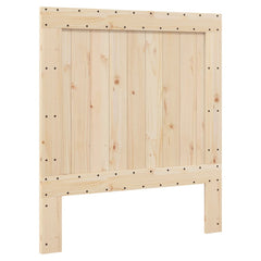 Bed Frame without Mattress Solid Wood Pine Grey 90 x 200 cm with plain headboard