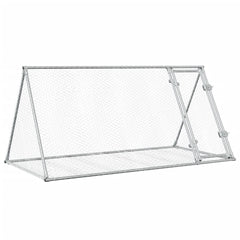 vidaXL Rabbit Hutch Silver 200x105x91 cm Galvanised Steel 2