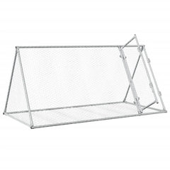 vidaXL Rabbit Hutch Silver 200x105x91 cm Galvanised Steel 4