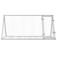 vidaXL Rabbit Hutch Silver 200x105x91 cm Galvanised Steel 5