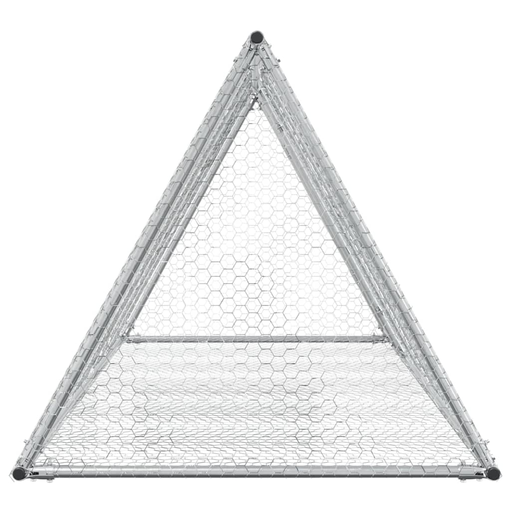 vidaXL Rabbit Hutch Silver 200x105x91 cm Galvanised Steel 6