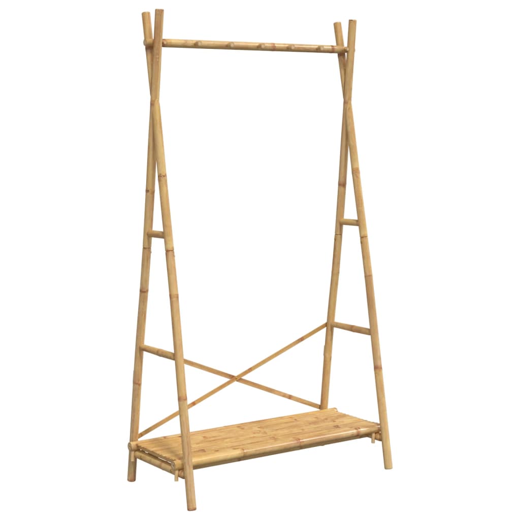 vidaXL Clothes Rack with Shelf 102x50x190 cm Bamboo 2