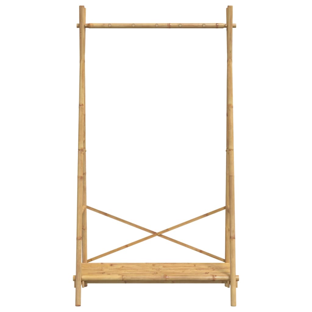 vidaXL Clothes Rack with Shelf 102x50x190 cm Bamboo 4