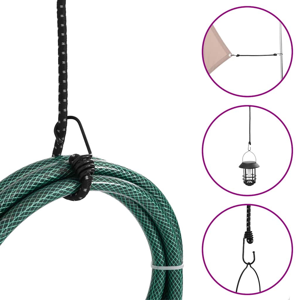 vidaXL Bungee Cords with Reflective Strips and Hooks 25 pcs 46 cm 6