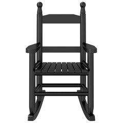 vidaXL Rocking Chair for Children Black Solid Wood Poplar 4