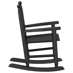 vidaXL Rocking Chair for Children Black Solid Wood Poplar 5