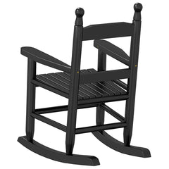 vidaXL Rocking Chair for Children Black Solid Wood Poplar 6