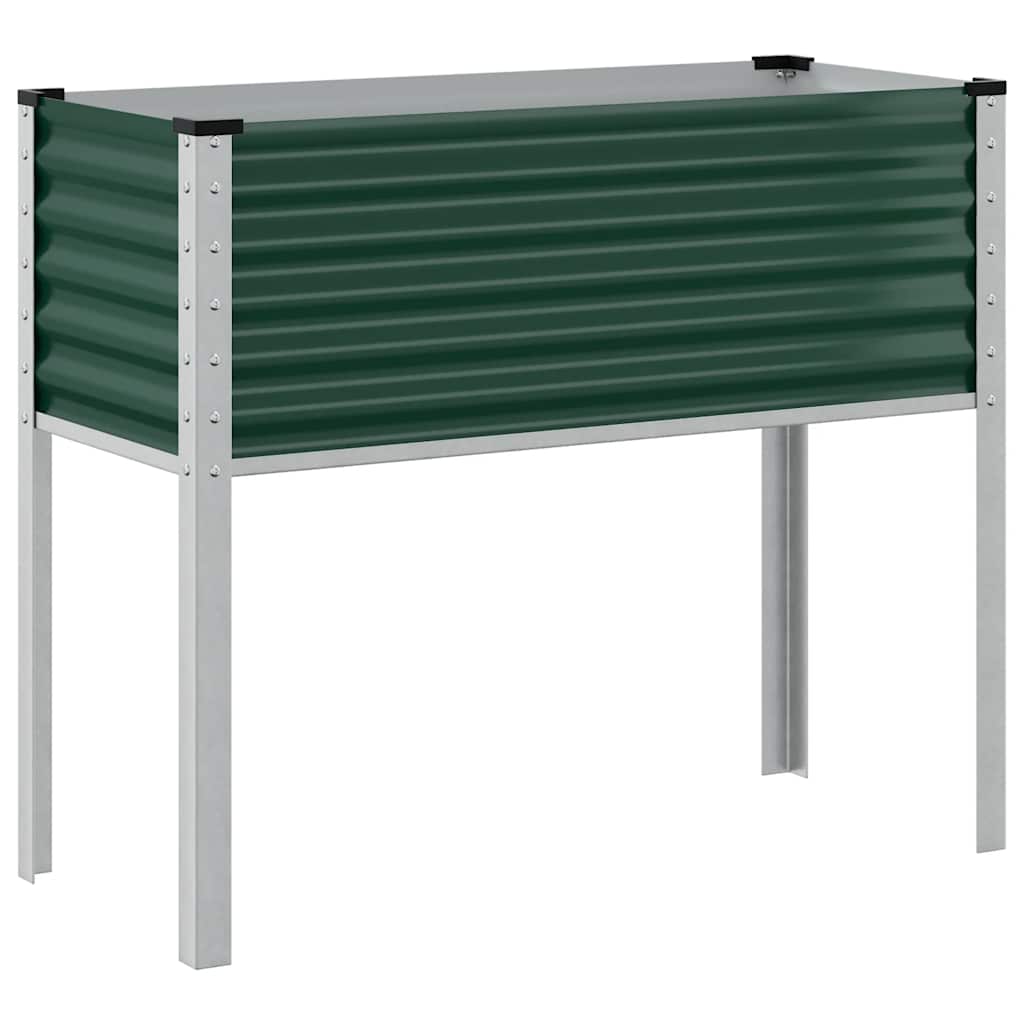 vidaXL Garden Planter Green 100x45x90 cm Steel 2