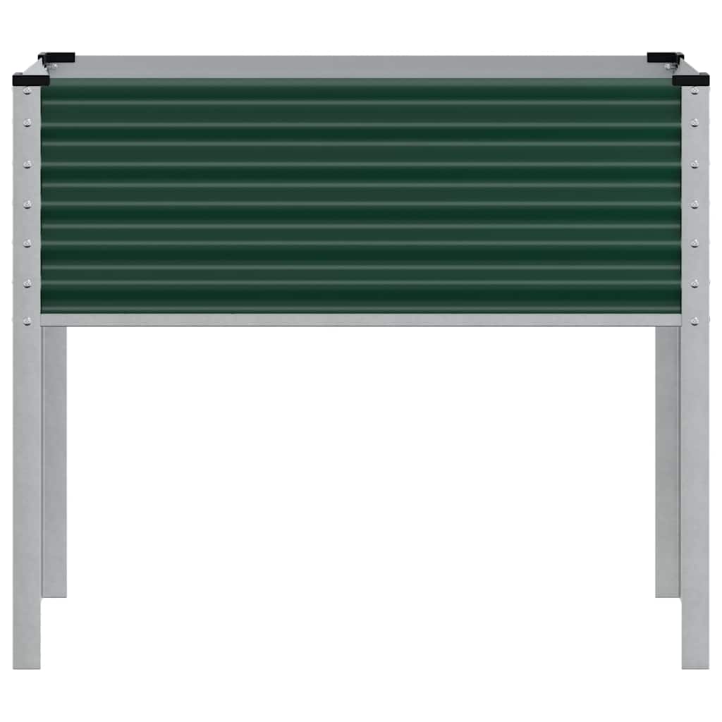 vidaXL Garden Planter Green 100x45x90 cm Steel 4