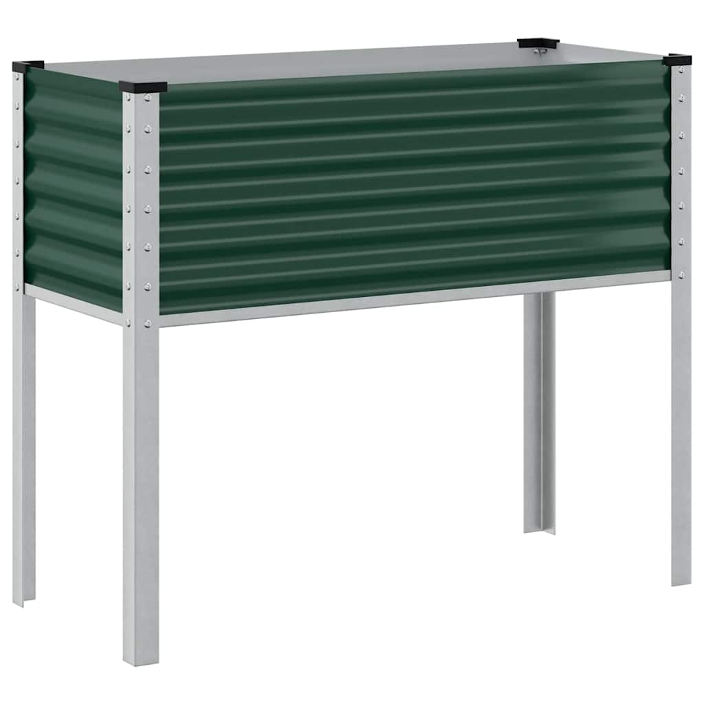 vidaXL Garden Planter Green 100x45x90 cm Steel 5