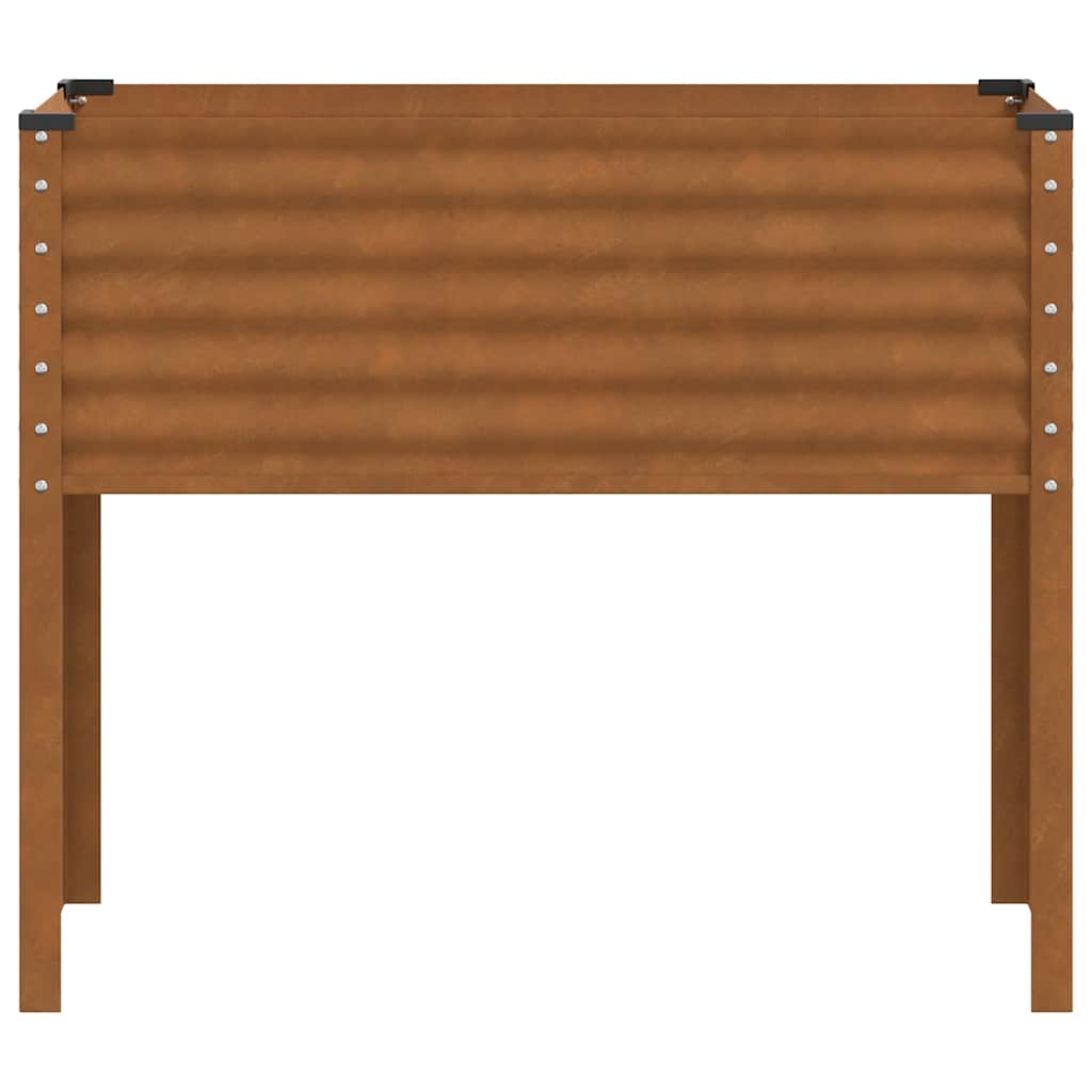 vidaXL Garden Planter Rusty 100 x 41 x 90 cm Galvanised Steel 4