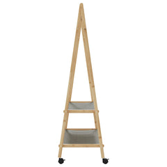 vidaXL Clothes Rack with Shelves and Wheels 96x45.5x155.5 cm Bamboo 5