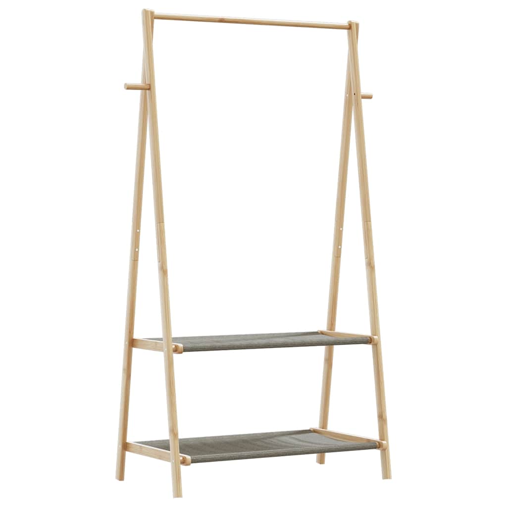 vidaXL Clothes Rack with Shelves 96x45.5x150.5 cm Bamboo 1