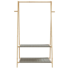 vidaXL Clothes Rack with Shelves 96x45.5x150.5 cm Bamboo 4