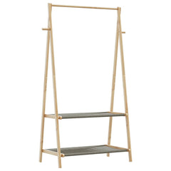 vidaXL Clothes Rack with Shelves 96x45.5x150.5 cm Bamboo 6