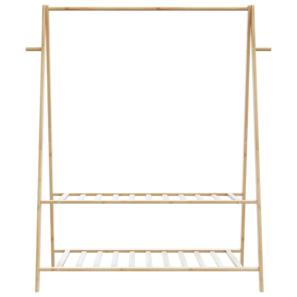 vidaXL Clothes Rack with Shelves 132x45.5x150.5 cm Bamboo 4