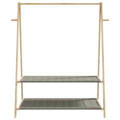 vidaXL Clothes Rack with Shelves 132x45.5x150.5 cm Bamboo 4
