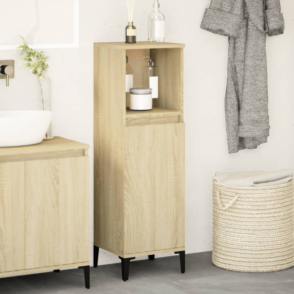 vidaXL Bathroom Cabinet 30x30x100 cm Engineered Wood