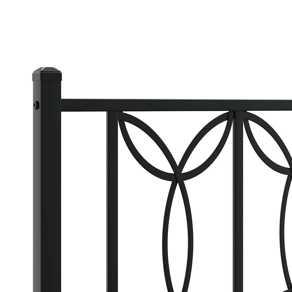 vidaXL Metal Replace Headboard Black 107 cm 5