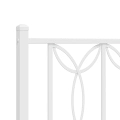 vidaXL Metal Replace Headboard White 193 cm 5