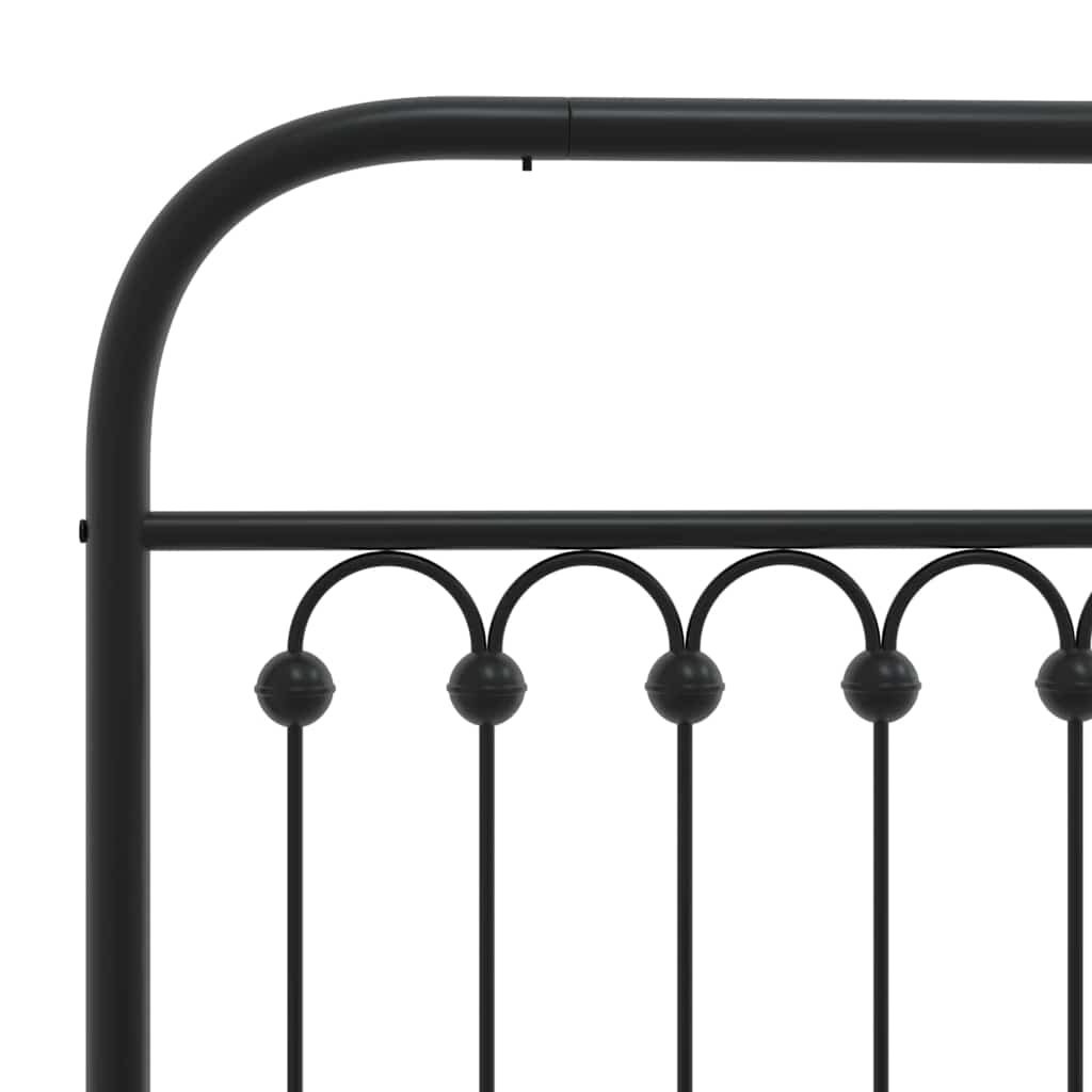 vidaXL Metal Replace Headboard Black 107 cm 5